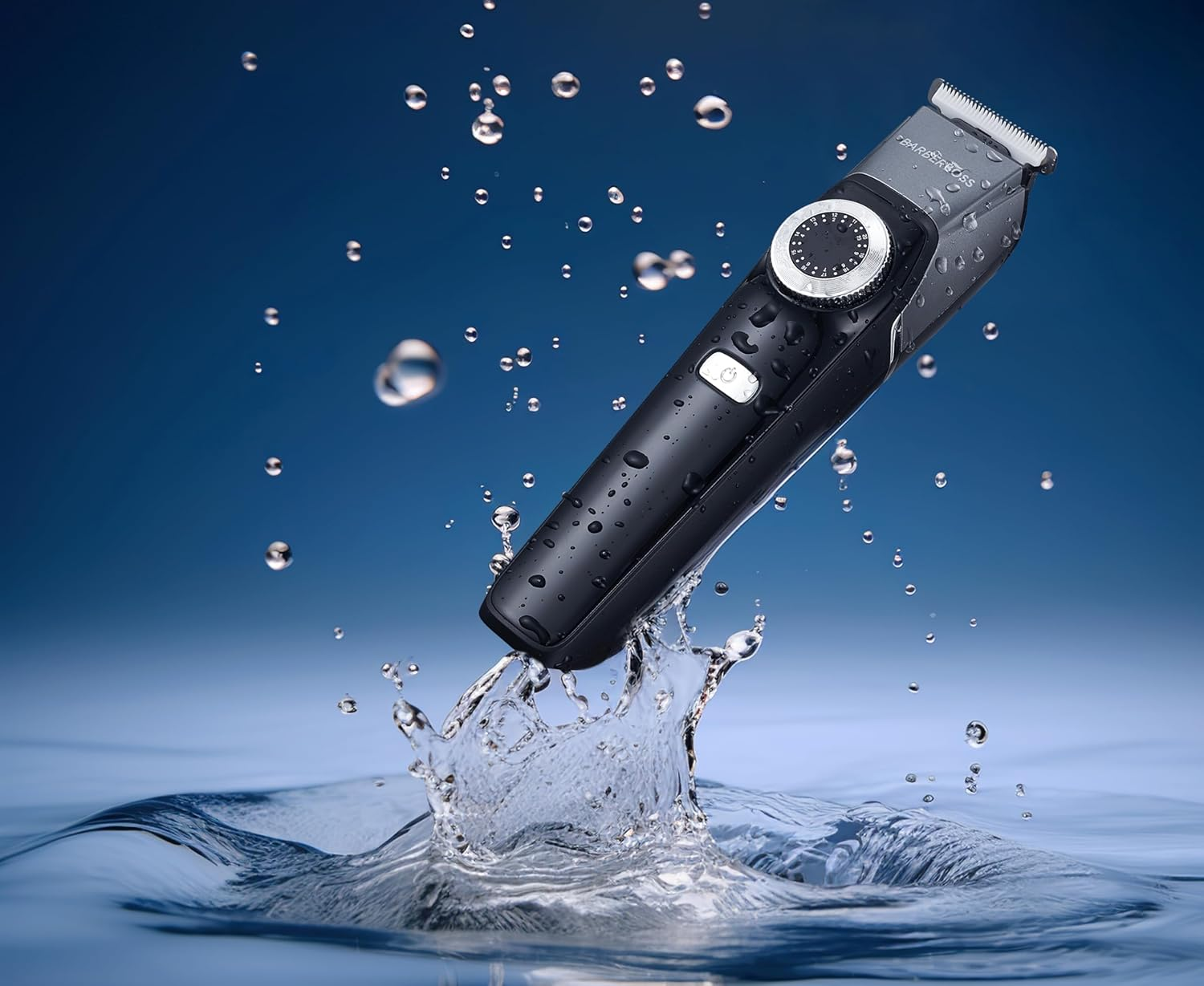 Barberboss 3-In-1 Face Care Set for Men, Hair Trimmer, Beard Trimmer, Detail Cutter, Precision Control Wheel, 4 Guide Combs, USB Rechargeable, LED Display, 100% Waterproof image number 3