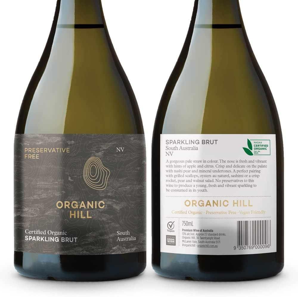 Organic Hill Preservative Free South Australian Sparkling Blanc De Blanc - 1X 750Ml -