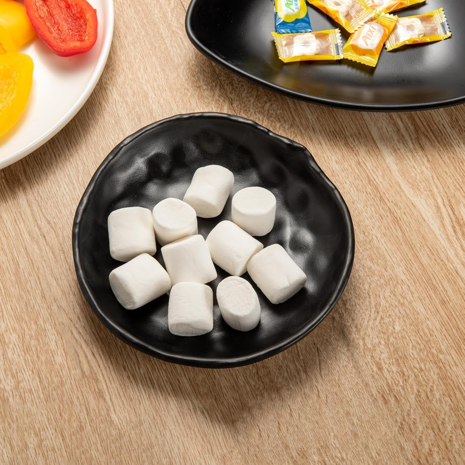 Feyarl Black Jewellery Tray, round Cosmetic Tray, Organiser Tray, Decorative Bowls, Bathroom Entrance for Bowls, Jewellery