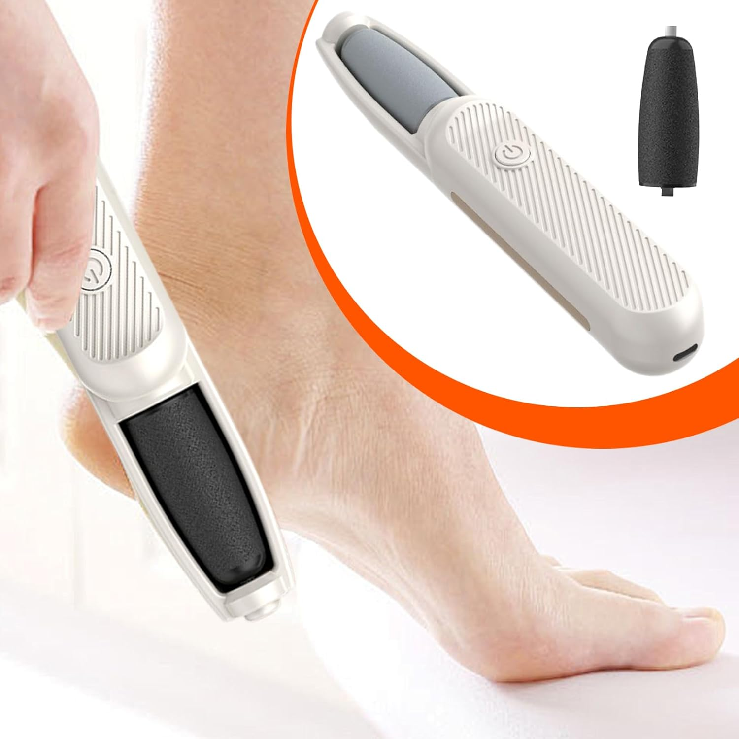Gupcaqosjw Electric Foot File - Portable Foot Pedicure Device | Rechargeable Smooth Professional Portable Hard Skin File for Health Rough Feet Smoothness Cleaning Softness Home image number 3