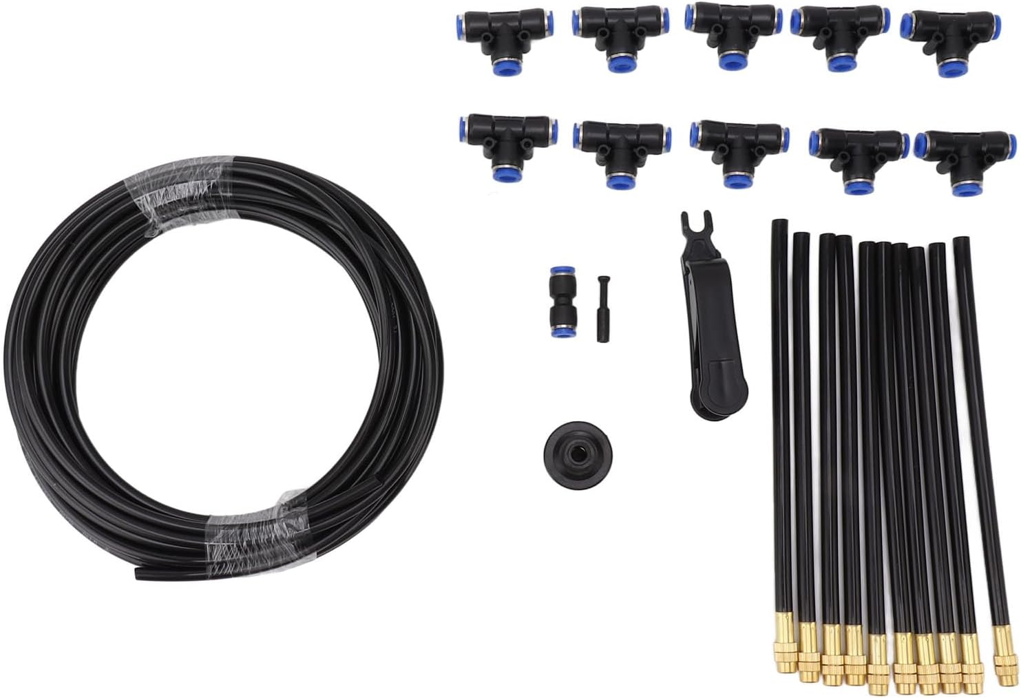 Above Ground Sprinkler System Kit for Large Areas with 360&deg; Adjustable Bendable Nozzle, Lawn Garden Irrigation System Kit with 10M Hose and Full Set of Accessories (EU Standard) image number 6