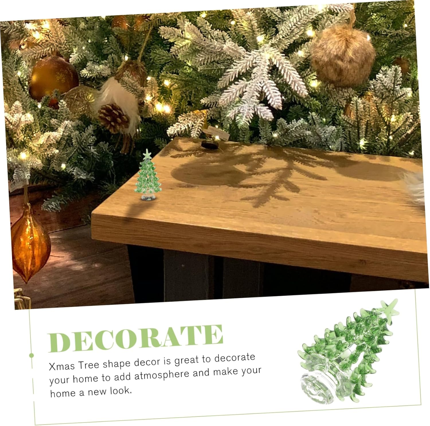 CANIGHT Mini Crystal Christmas Tree Decoration Tabletop Holiday Decor for Home Office and Parties Festive Centerpiece for Christmas and Year Celebrations