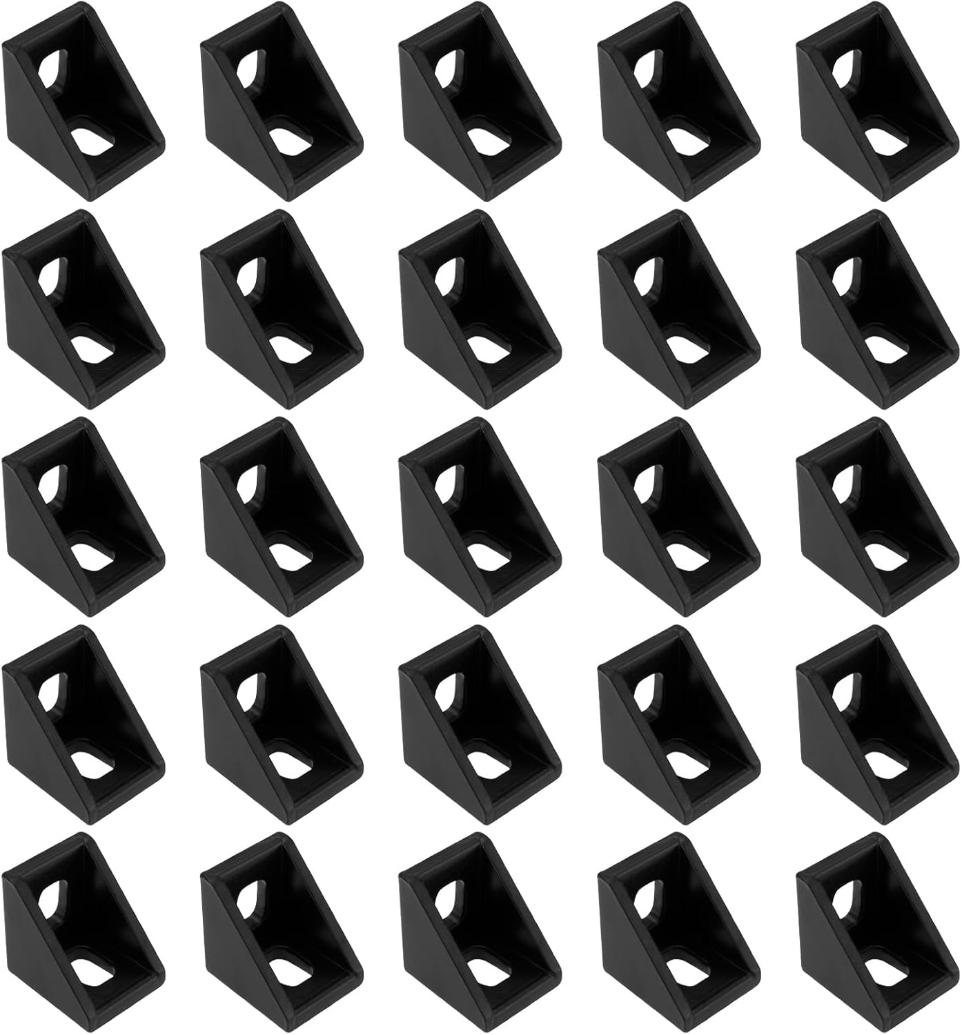 LT Easiyl 25Pcs Extruded Aluminum Profile Black Aluminum Profile Corner Right Angle Connectors for Large Enclosure Heavy Duty Frame Workbench Connection 20X20X17Mm image number 6
