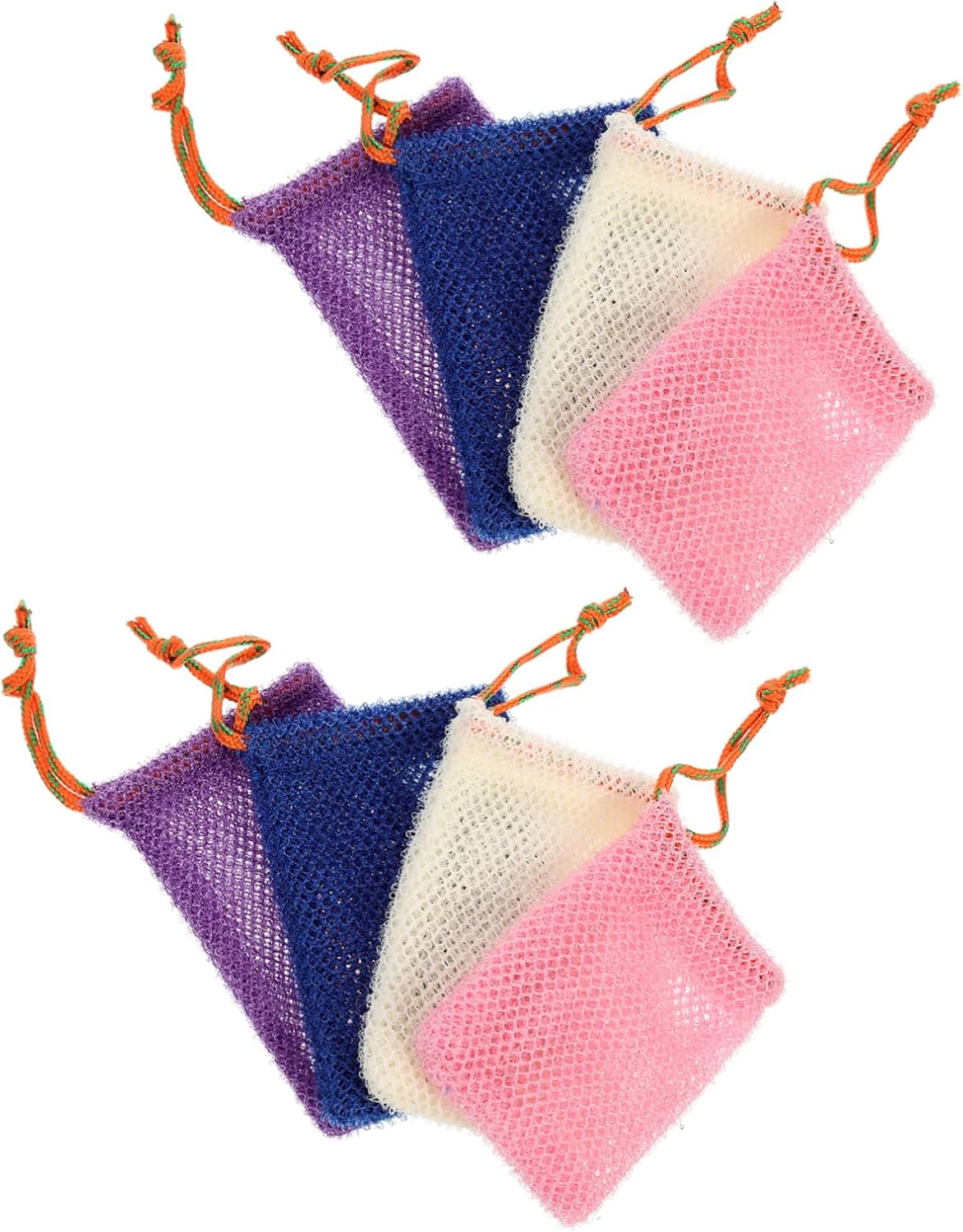 Minkissy 8Pcs Soap Foaming Net Exfoliating Foam Net Sisal Soap Bags Exfoliating Soap Bags Soap Bags Soap Pouch Exfoliating Soap Drying Soap Cleaning Net Face Nylon image number 2