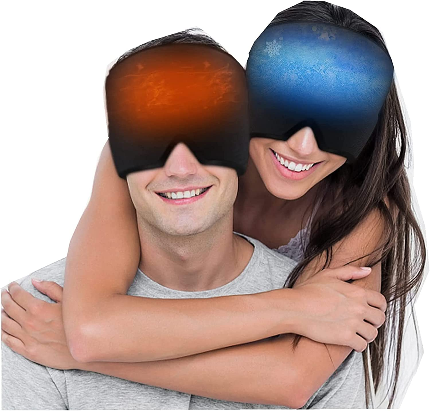 Techshining Migraine Cap Gel Ice Pack for Alleviating Headache, Puffy Eyes, Tension, Sinus, Stress, Cold and Hot Head Wrap for Easing Pain image number 2