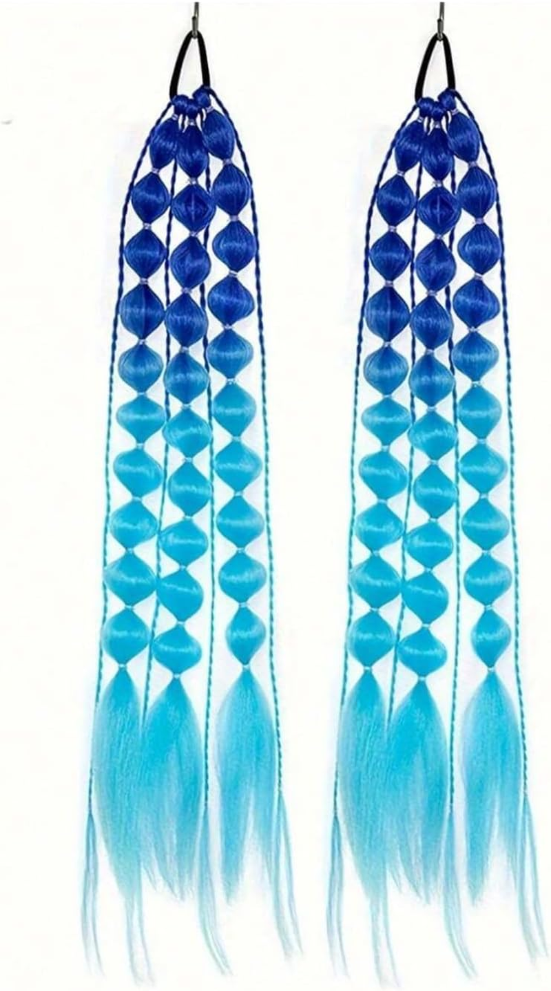 Ponytail Extensions, Glitter Festival Hair, Extensions 18 Inch, Pink Ombre, 2 Pack