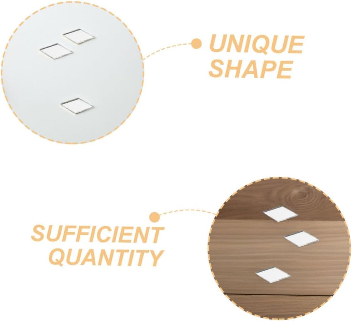 Ksngtixe 200PCS Self-Adhesive Mirror Tiles - DIY Decorative Mirror Squares for Disco Ball, Wall Art, Home Decor & Craft Projects, 1Cm Sticky Back Mosaic Pieces image number 4