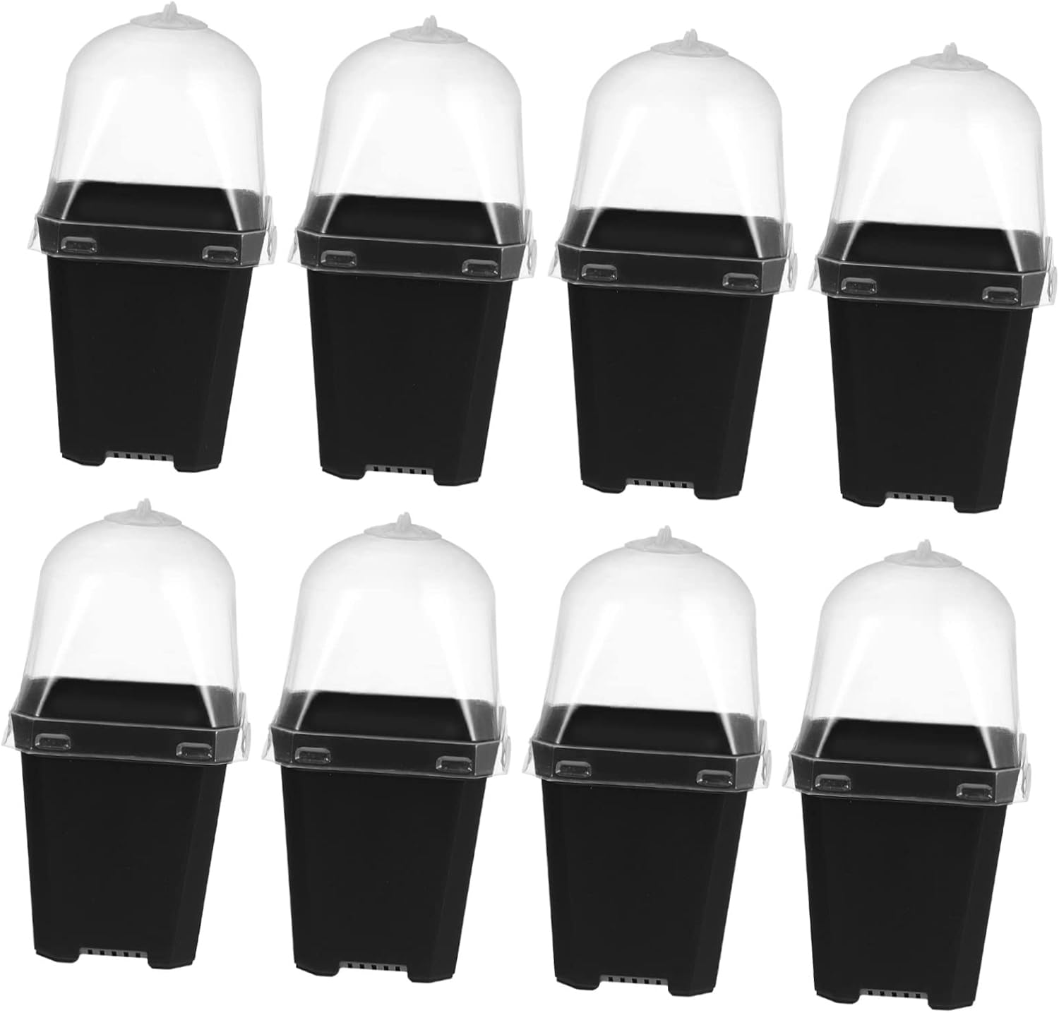 10Pcs Thickened Plastic Plant Starter Pots Indoor Seedling Pots for Flower Garden Garden Supplies image number 3