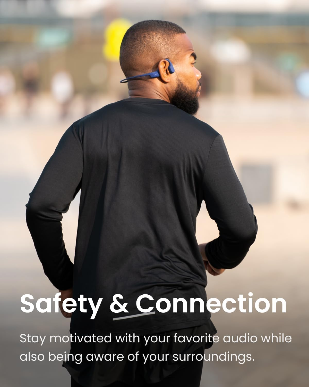 Shokz Openrun Wireless Open-Ear Headset, Blue image number 1