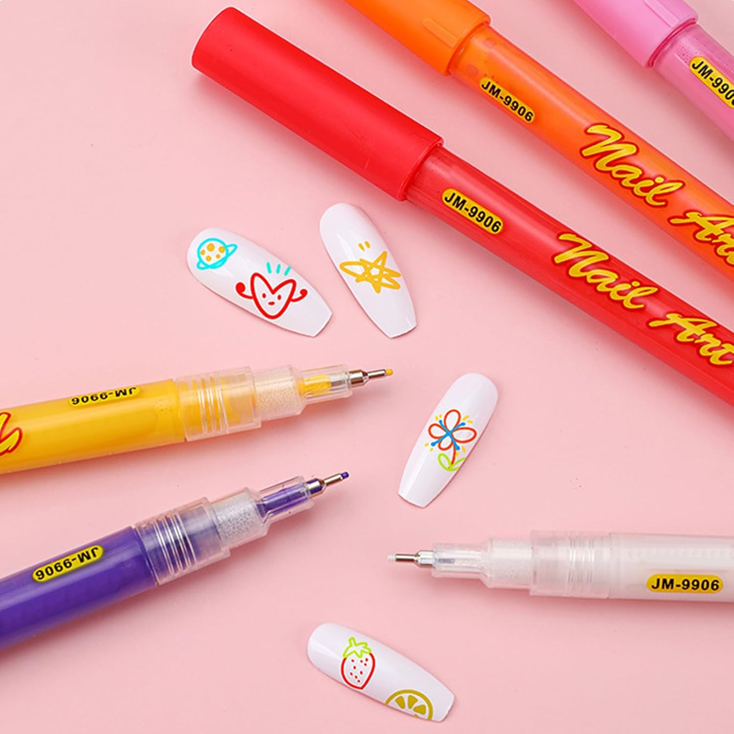 Lmyit Nail Polish Pens for Kids,Professional 12 Colors Acrylic Paint - Quick-Drying Gel Nail Pens,For Foot Hand Beauty Supplies Daily Holiday Summer Spring Halloween Wedding image number 4