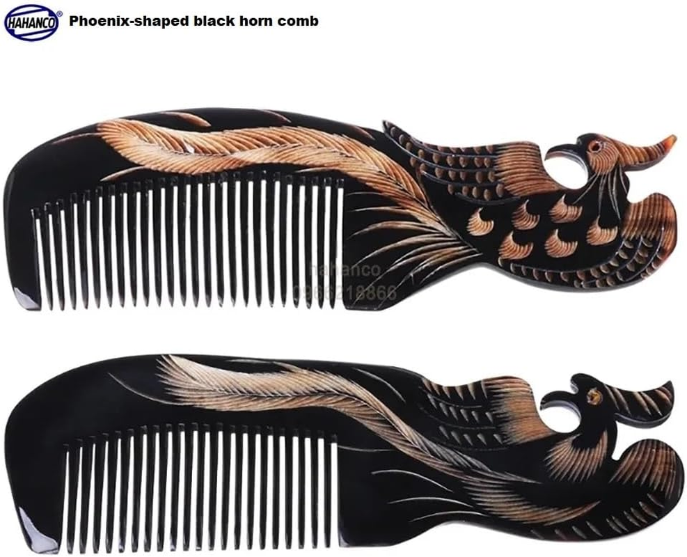 Phoenix-Shaped Black Horn Comb image number 1
