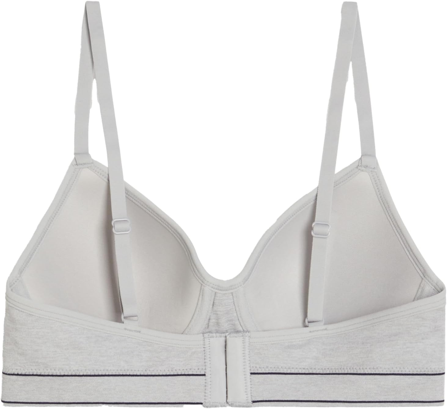 Tommy Hilfiger Women'S Seamless Seamless Lightly Lined Underwire Contrast Iconic Logo Band Bra, Ice Heather Grey, 12 A image number 1