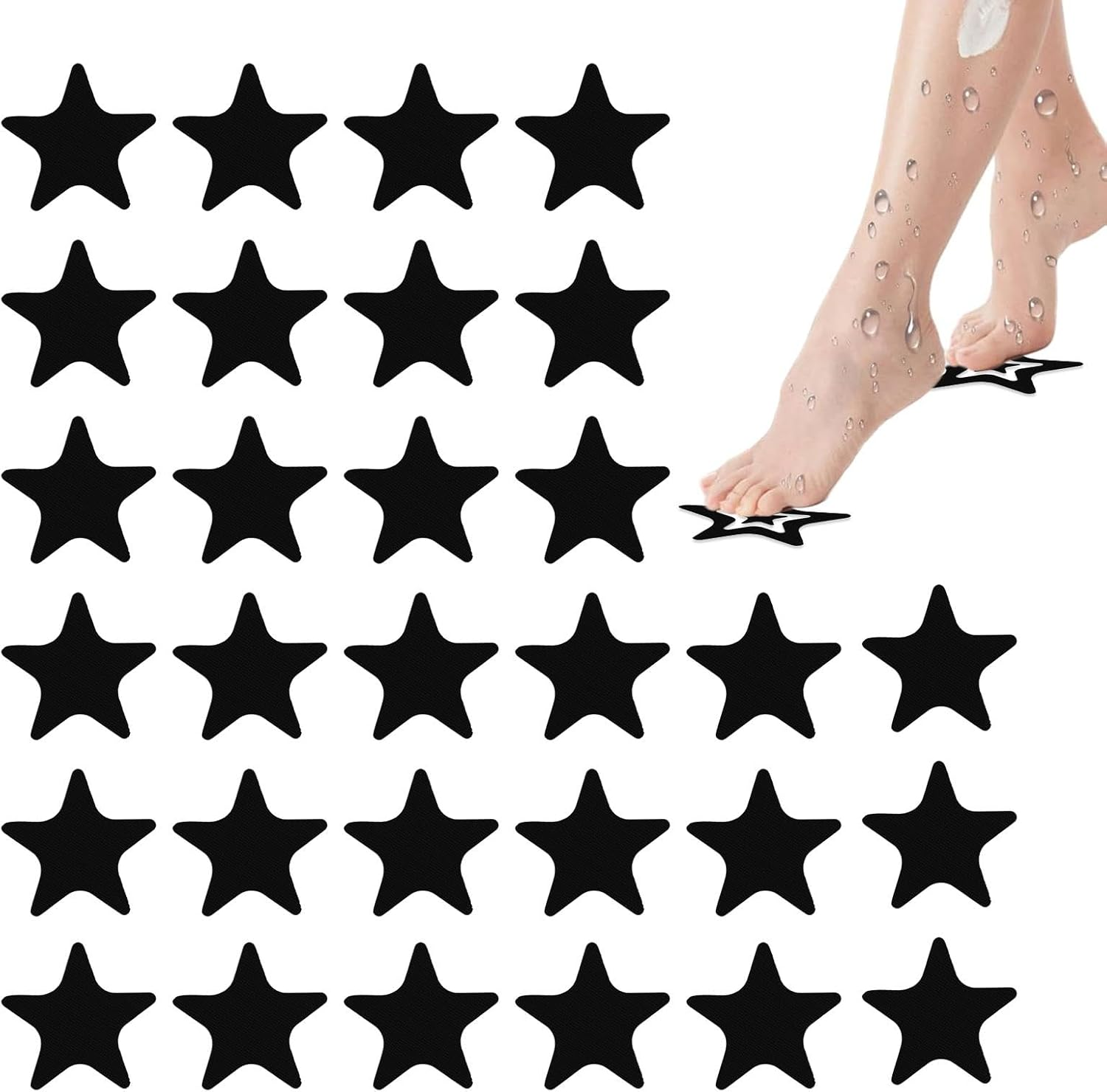Star Bathtub Non-Slip Stickers,Non-Slip Bathtub Stickers,30X Waterproof Cartoon Five-Pointed Star Floor Strength Non-Slip Stickers | Waterproof Body Safe Kitchen Floorboats, Ladders and Treads