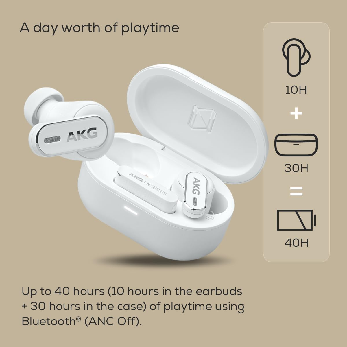 AKG N5 Hybrid TWS Headphone, White