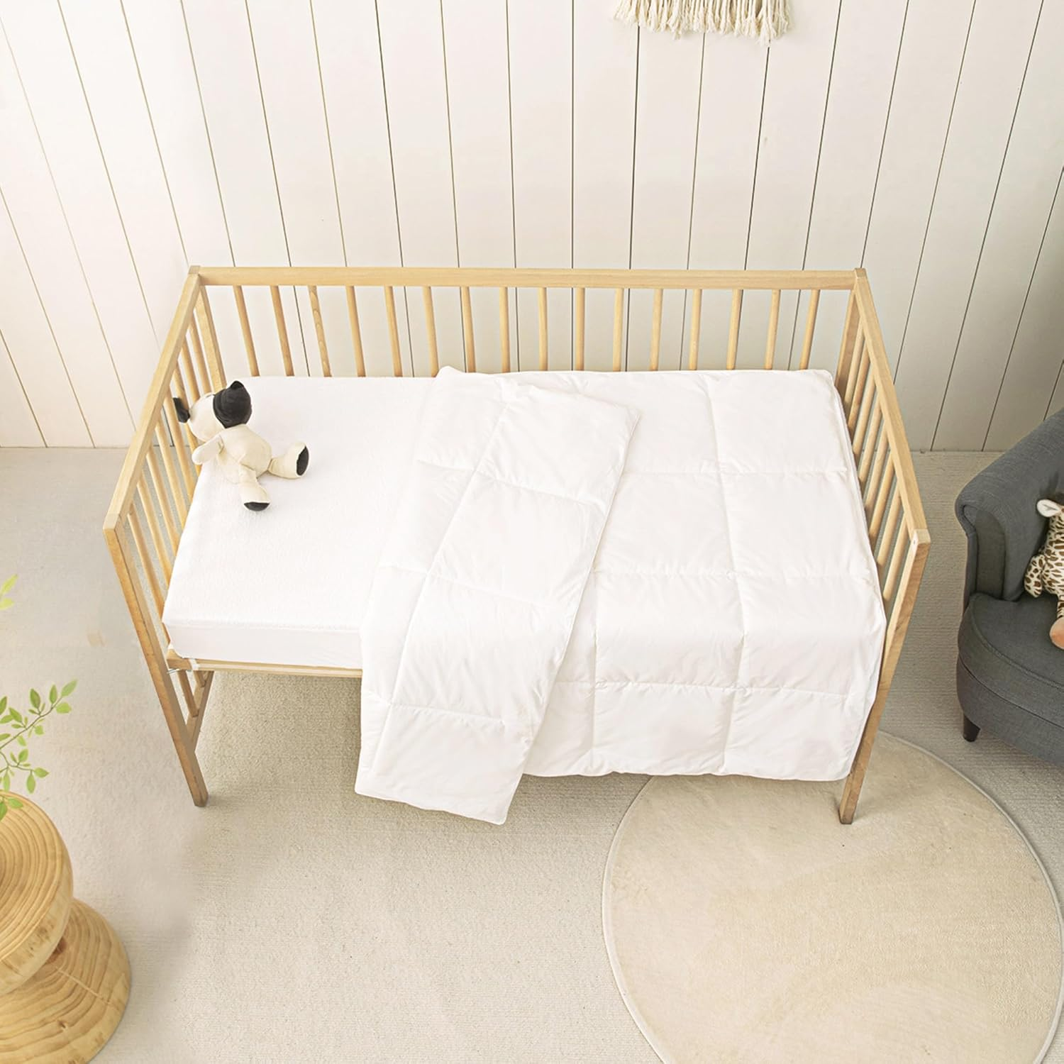 Dreamaker Baby 100% Australian Wool Baby Quilt Cot Size Washable Natural Comfort Light Weighted Standard 100 by Oeko-Tex Hypoallergenic Breathable Reduce Moisture Purafresh Treated & Machine Washable image number 1