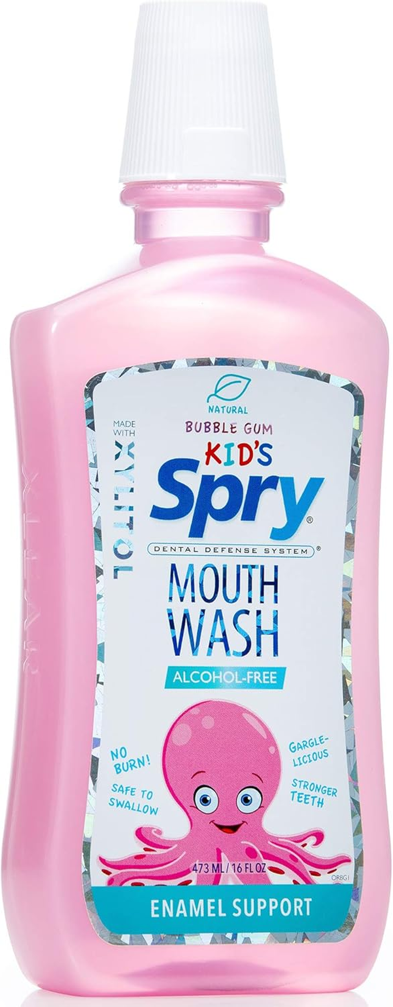 Xlear - Spry Kid'S Alcohol-Free Mouthwash Enamel Support Bubble Gum - 16 Fl. Oz. image number 3