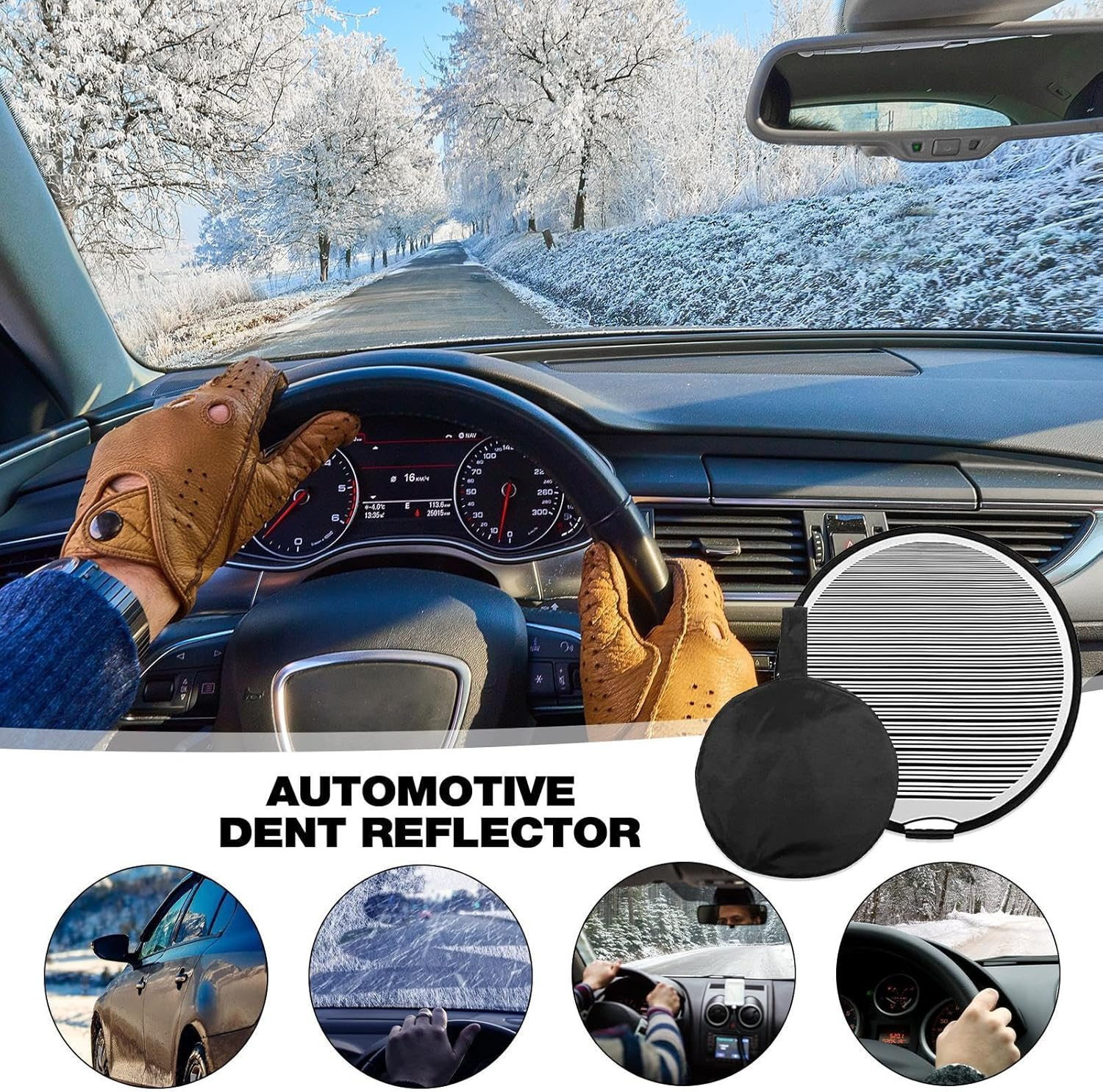 Light Reflector Board Dent Panel | Reflector Panel | Dent Reflector Board | Reflector Board P.D.R | Lined Striped Dent Board Reflector Panel | Foldable Striped Reflector for Racing and Caravan image number 5