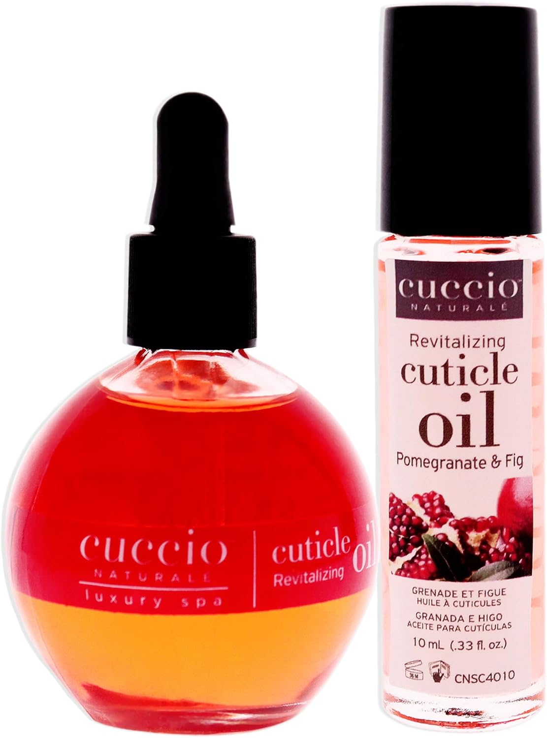 Cuccio Naturale Cuticle Revitalizing Oil Set - Hydrating Oils for Instant Cuticle Repair for Dry, Damaged Skin and Nails - Paraben and Cruelty-Free Formula - Pomegranate and Fig Fragrance - 2 Pc image number 2