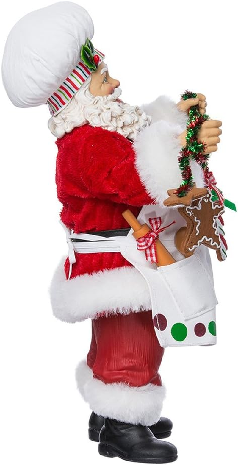 Kurt Adler Fabriche Christmas Chef Santa Figurine, 12-Inch image number 5