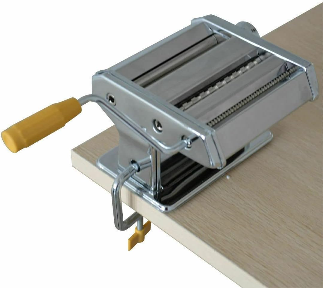 Pasta Noodle Maker Machine Cutter for Fresh Spaghetti Thickness Settings Heavy-Duty Table Clamp, Durable Home & Restaurant Pasta Roller image number 1