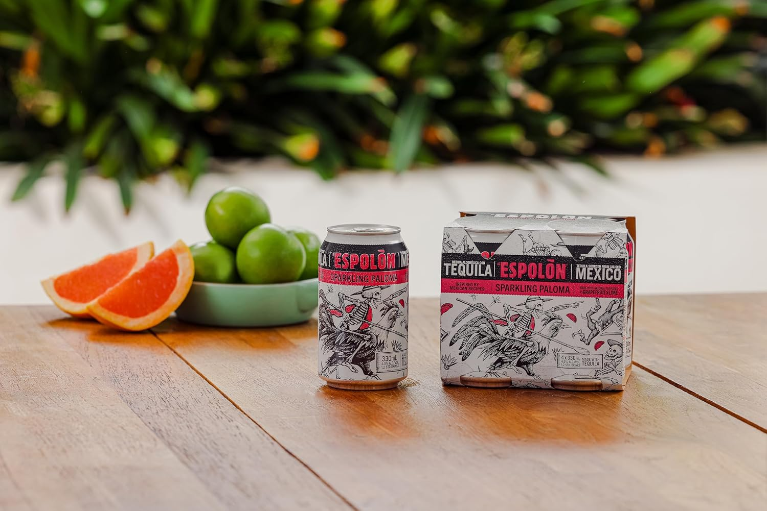 Espolon Sparkling Paloma Tequila Cocktail Can 330 Ml (Pack of 4) image number 3