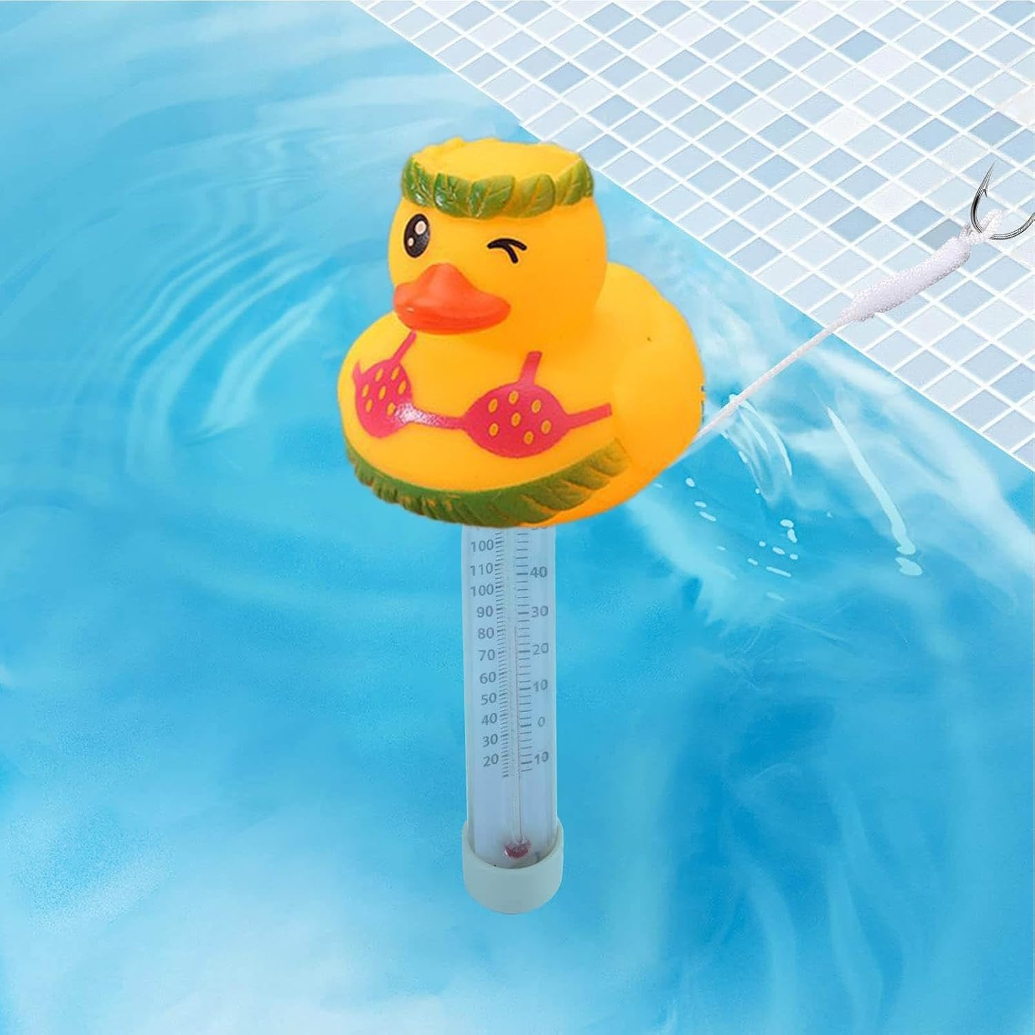 Pool Temperature Meter Floating Easy Read - Duck Kids Bath Temperature Meter Easy Read with String,Water Temperature Gauge Easy Read for Swimming Pool Ice Bath Spa Hot Tub Aquariums Ponds image number 1