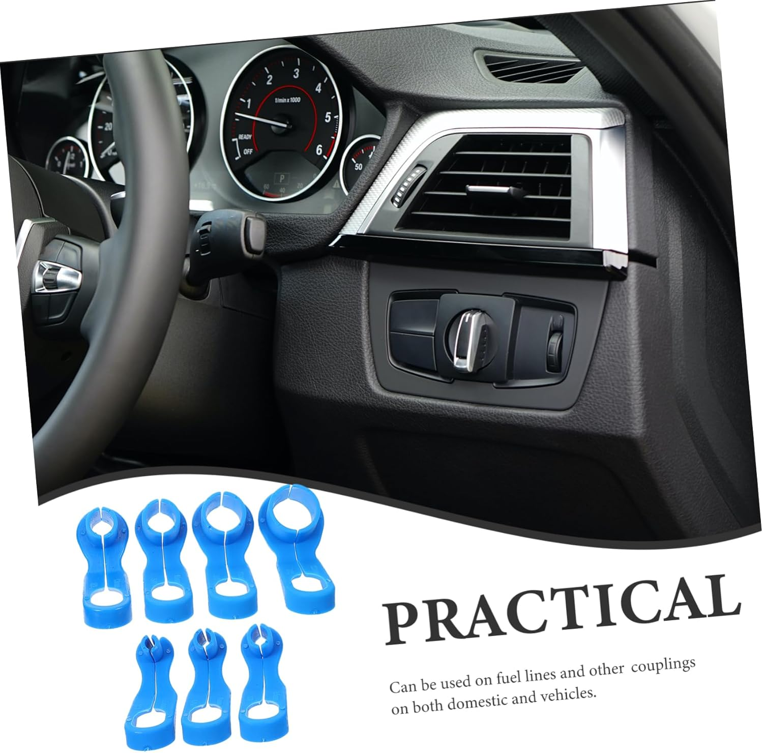 COSMEVIVI 7Pcs Fuel Line Disconnect Tool Set Automotive Engine and Air Conditioning Hose Removal Kit for Car Ac and Fuel System Maintenance image number 6