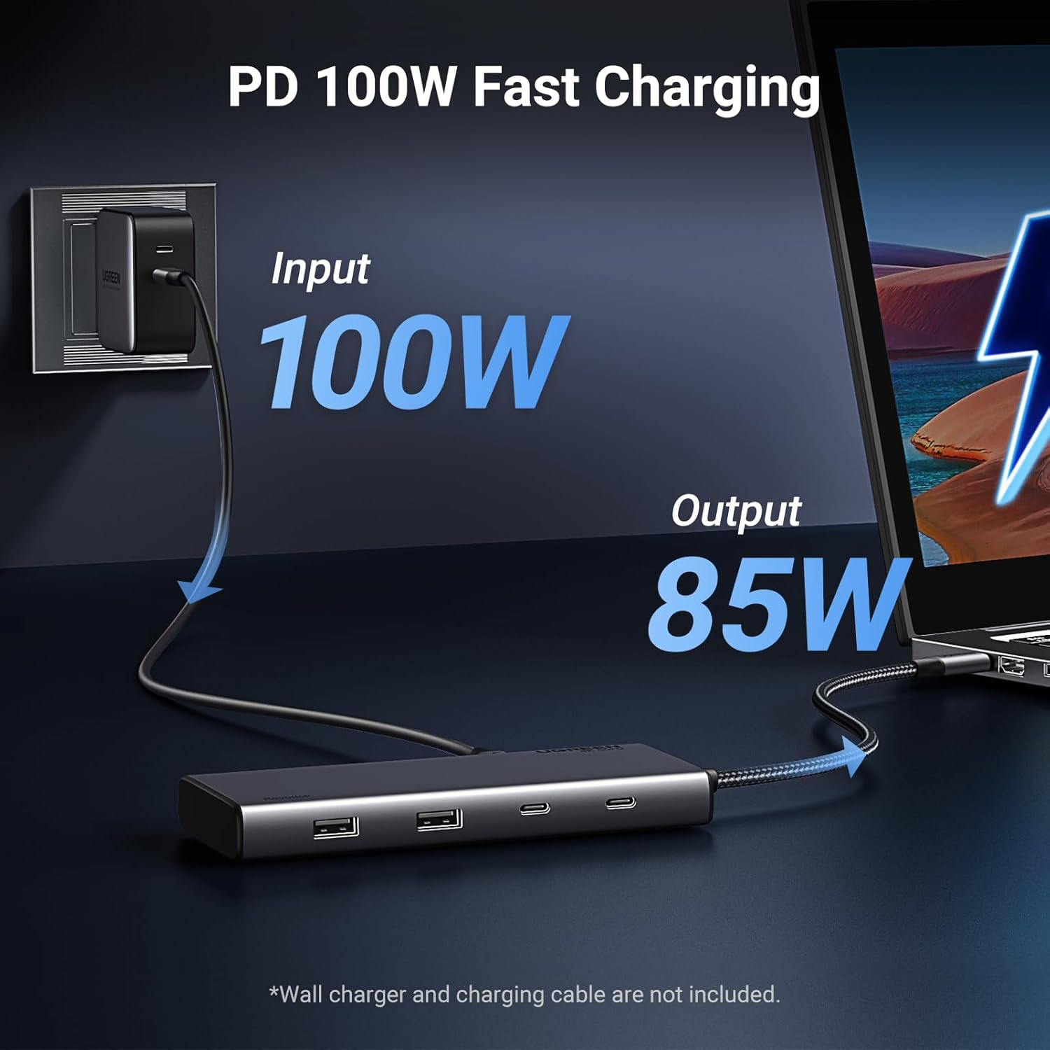 UGREEN Docking Station with Dual HDMI, Displayport, Revodok Pro 308 (8 in 1) USB C Laptop Dock with 4K@60Hz Triple Screen, 10Gbps 2 Type C& a Data Ports, 100W PD for PC, Thinkpad, Surface Pro and More image number 3