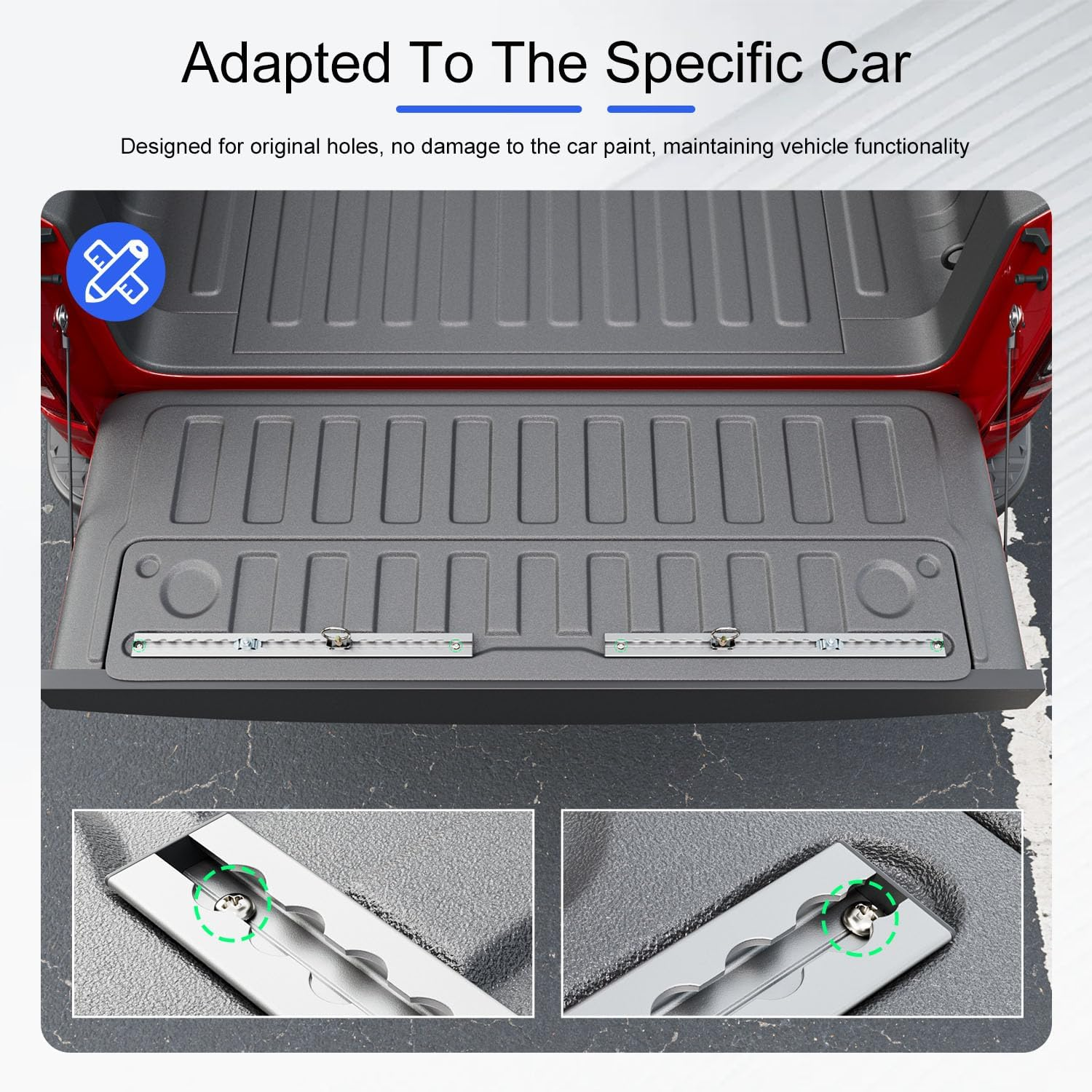 Tailgate Track Compatible with 2019-2025 Dodge RAM 1500 Tailgate Trail Rail System Cargo Management Tie down Rail Replacement for 2019-2025 Dodge RAM 1500 Accessories image number 3