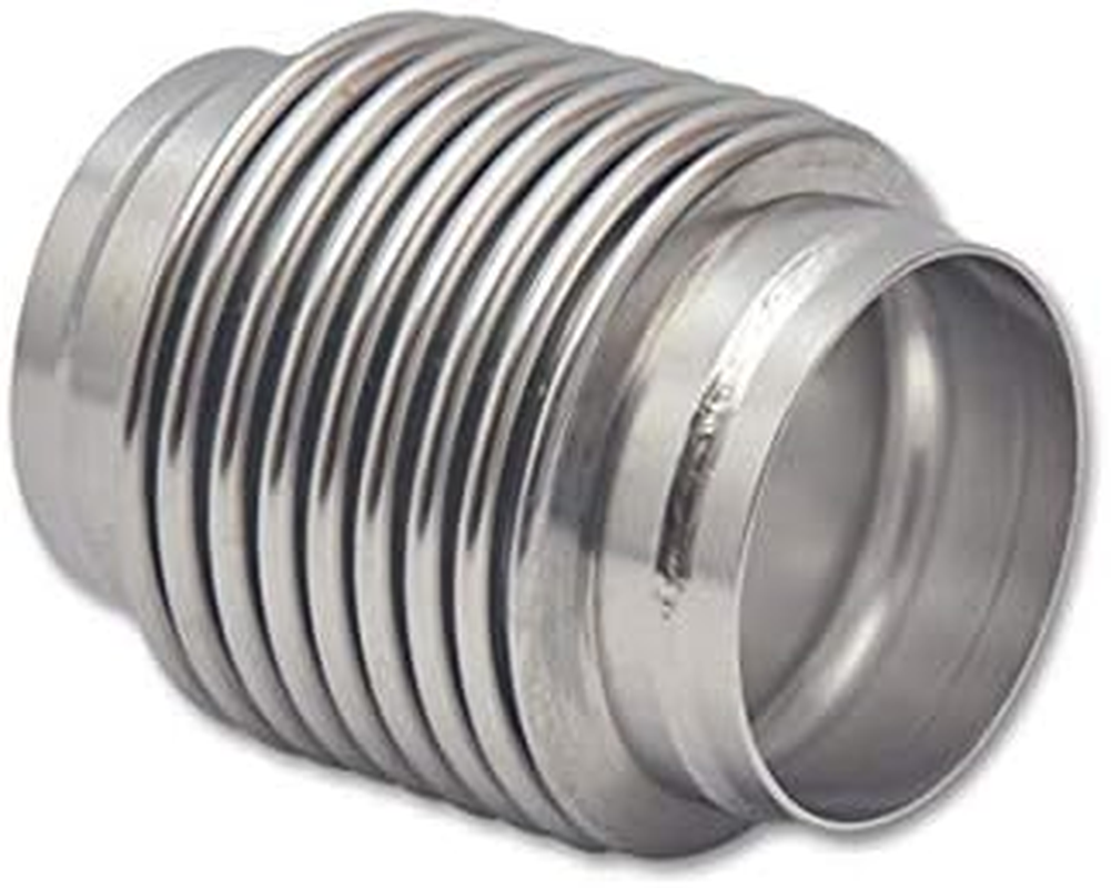 Vibrant Performance Vibrant Power 69724 Exhaust Bellows Assembly, Directional Flow Solid Liner, 2.50 In. Diameter Inlet, 2.50 In. Diameter Outlet, 4.00 In. Long, 321 Stainless Steel, Electropolished