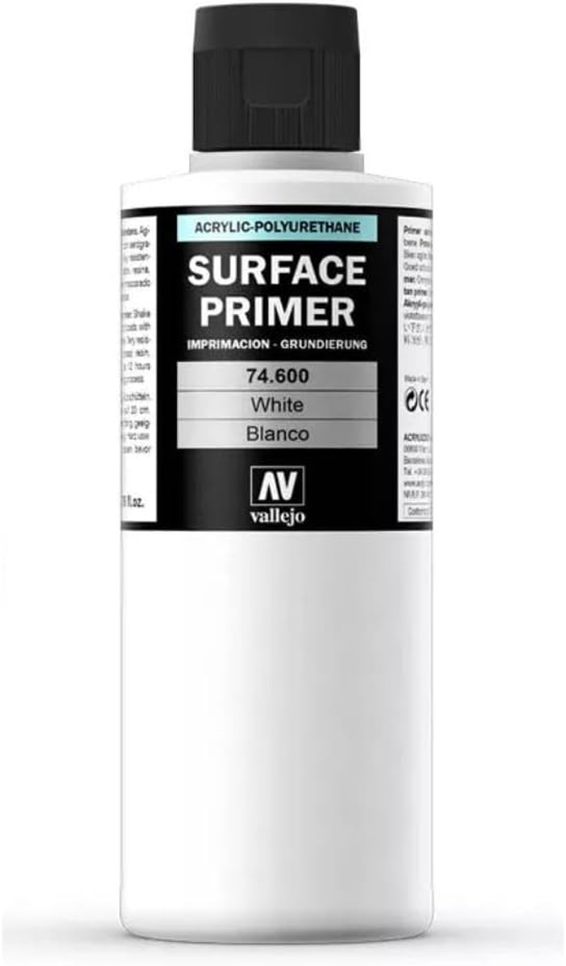 Vallejo Acrylicos S.L. Tabletop Supplies Modelling Kit, White Primer Acry-Poly 200Ml, 200ML - Grey image number 2