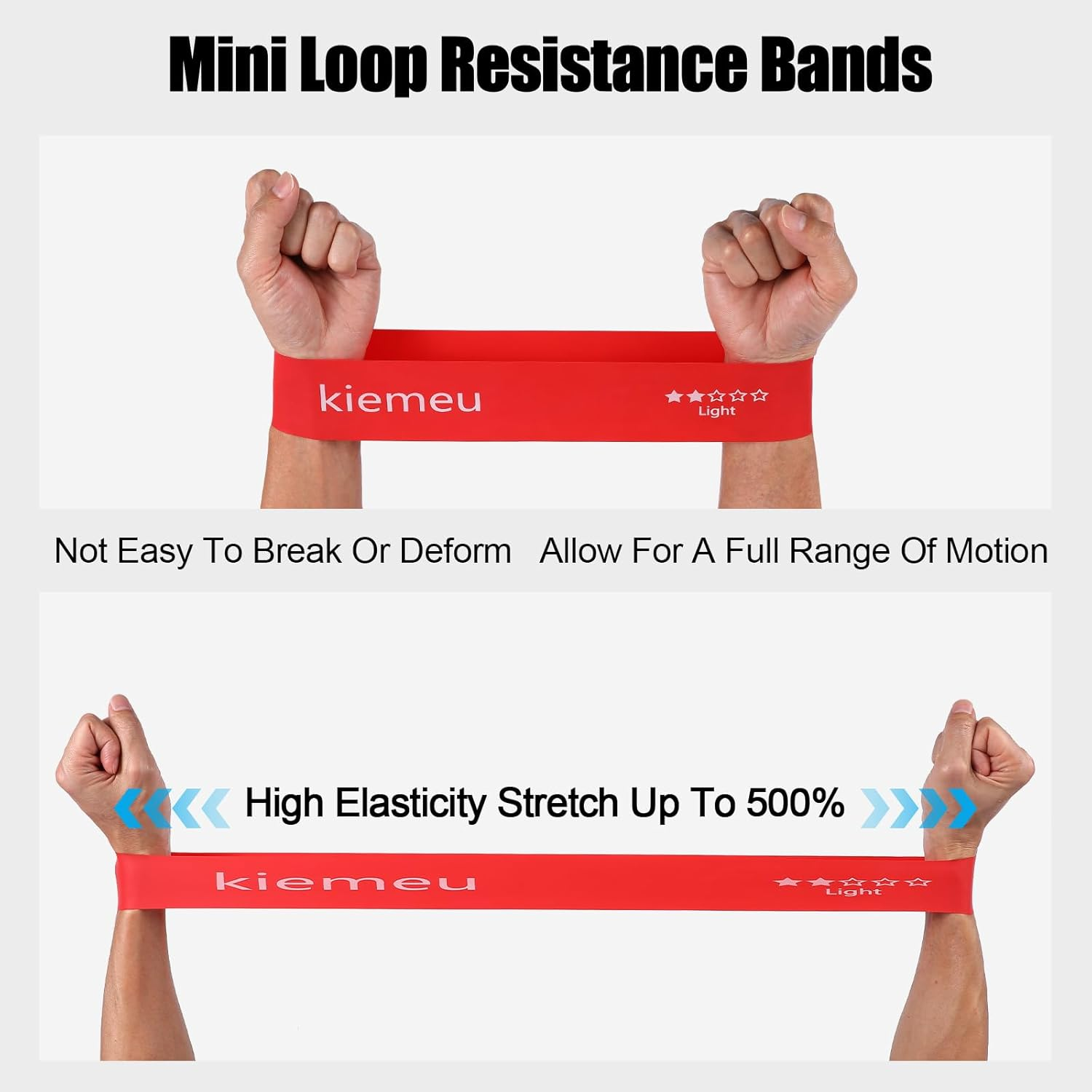 Kiemeu Mini Loop Resistance Bands for Women, Rubber Exercise Bands Resistance for Legs and Glute, 6 Cm Widened Version image number 5