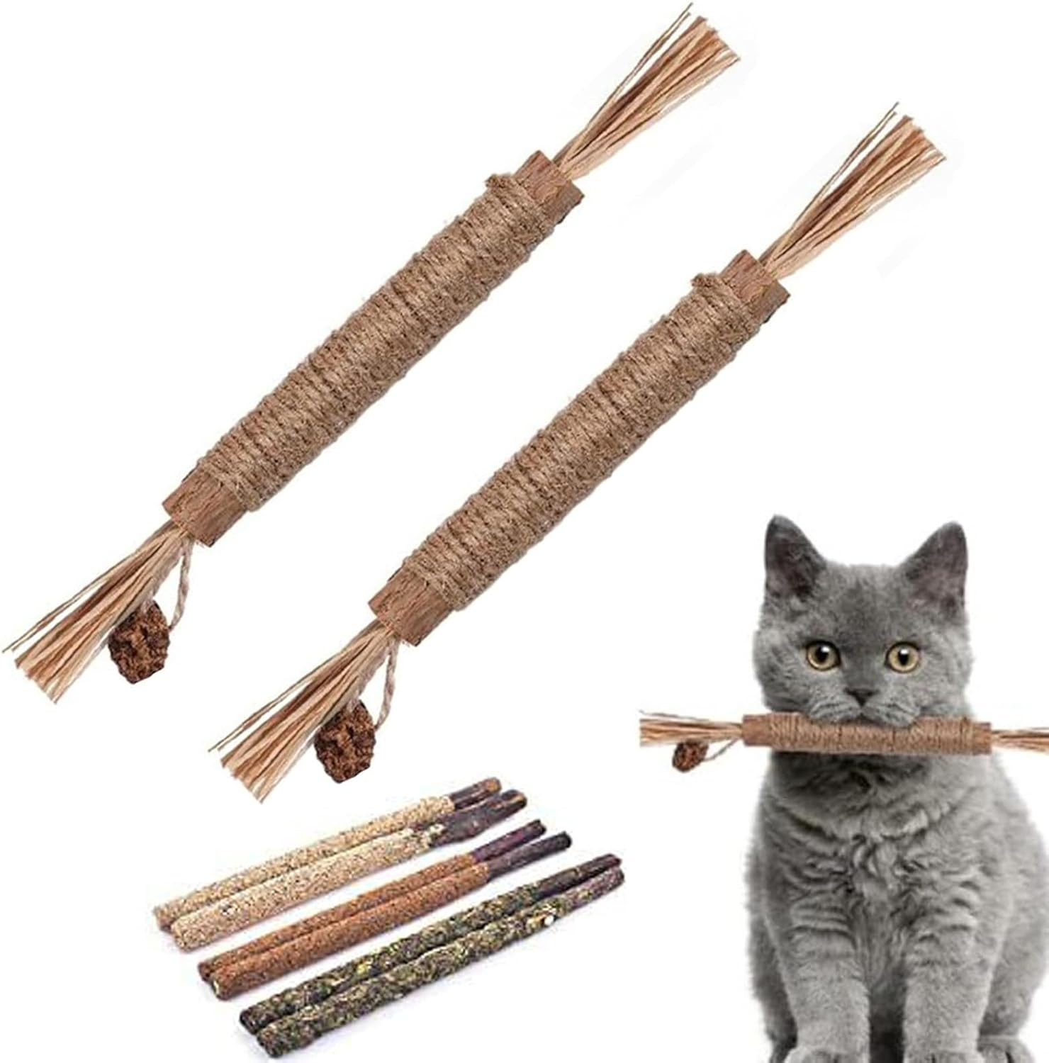 Nuna Pets Cat Chew Stick, Nunapets Cat Chew Toy, Silvervine Chew Sticks for Cats, Nunapets Natural Silvervine Stick Cat Chew Toy, Silvervine Sticks for Cats, Cat Teeth Cleaning image number 6