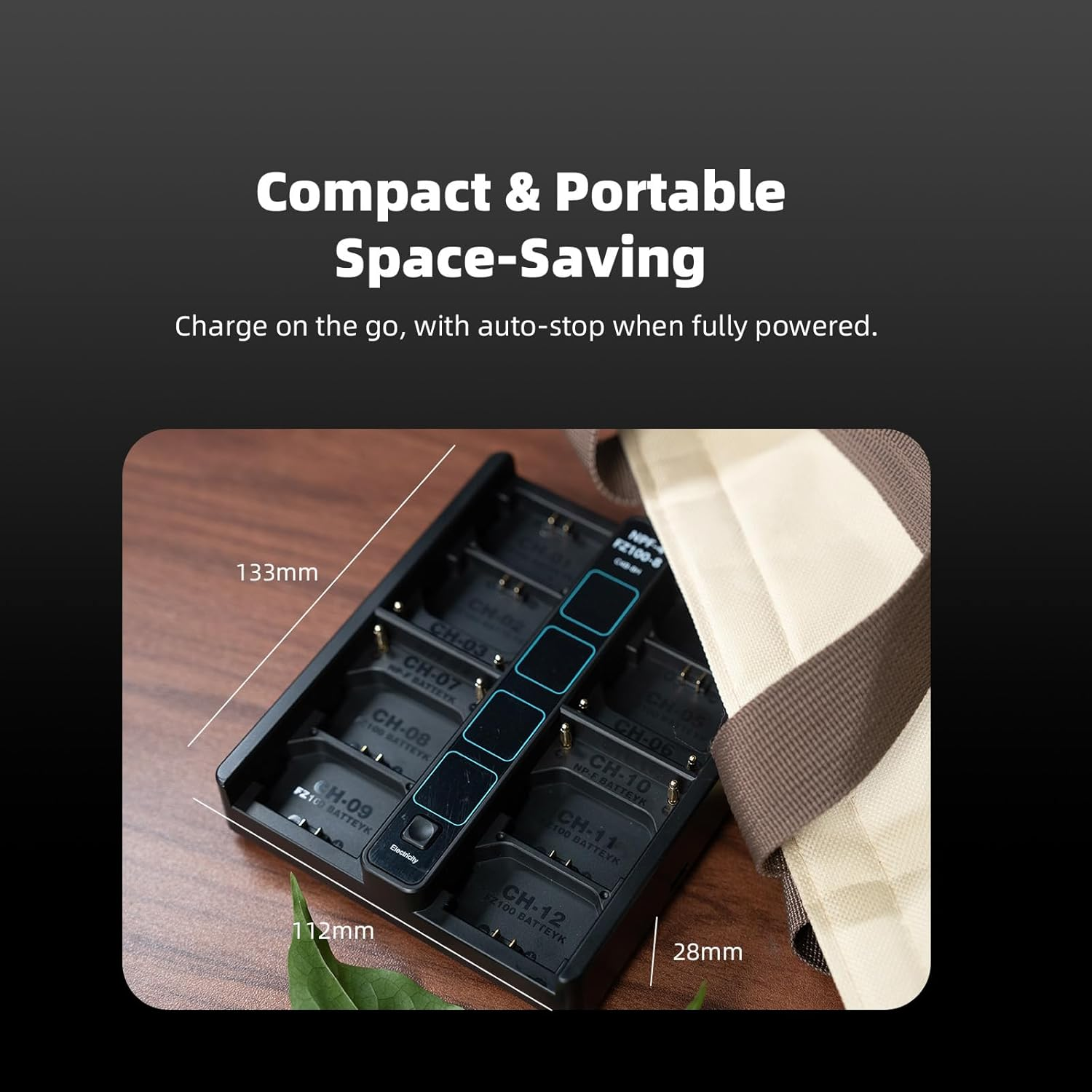 8-Slot NP-FZ100 Battery Charger with LED Display,4-Slot NP-F970 Camera Battery PD Fast Charger,Compatible with Sony A7R5/A7S3/A7M4/A7C2/A7C/A7R4/FX30 Battery image number 1