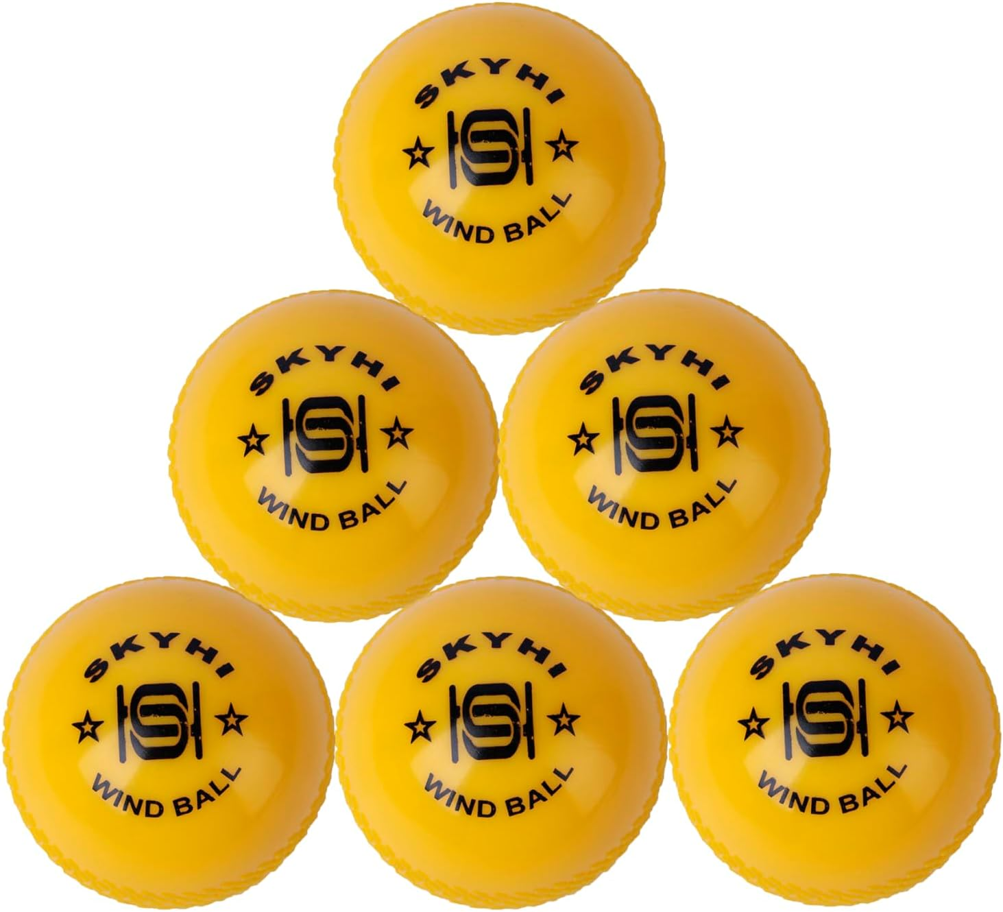 SKYHI Wind Cricket Balls - Soft Practice Training Wind Cricket Balls for Indoor & Outdoor - Soft Practice Training Cricket Ball for Cricket Coaching Bowling Pack of 6 - Pink image number 2