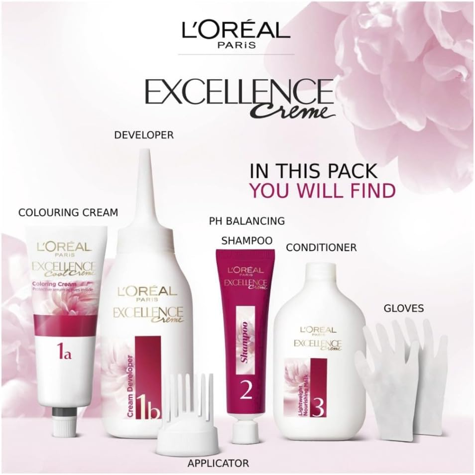L'Or&eacute;al Paris, Permanent Hair Dye, Strengthening & with up to 100% Grey Coverage, Excellence, Brown 5.0 image number 6