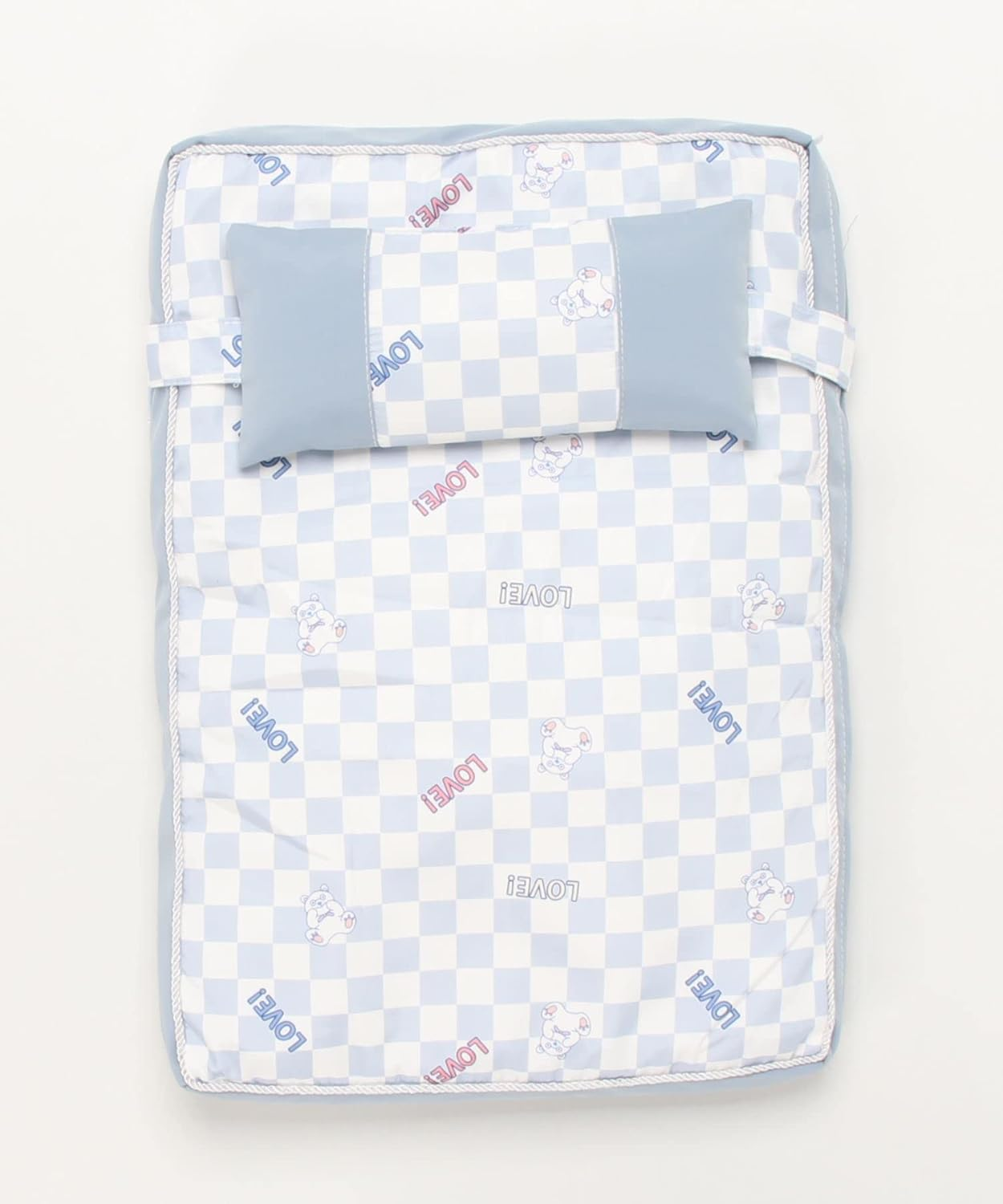 Pet Bed, Fluffy, Bed Bed, for Dogs and Cats, Square, Pets, All Seasons, Pet Sofa, Pet Cushion, Pet Bed with Removable Pillow (M, Light Blue) image number 2