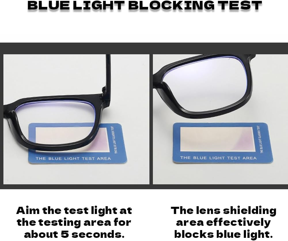 QISANKEE Blue Light Blocking Glasses for Woman/Men, Fashion Square Fake Eyeglasses with Clear Lens, Computer Reading/Gaming/Tv/Phones Glasses(Black) image number 6