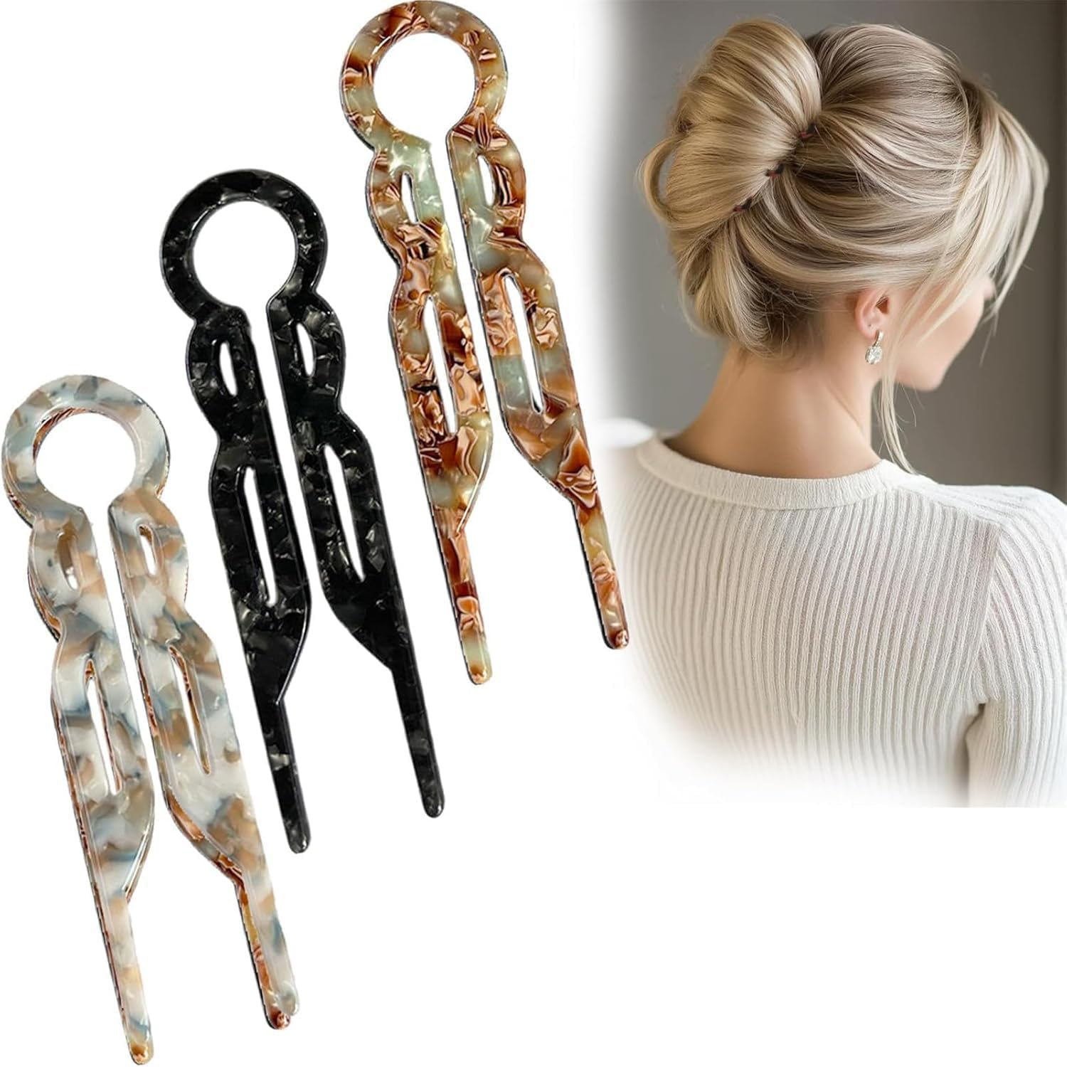 Lialys Hair Pin, Prestige Hair Pin,New Hair Accessories, Elegant Hair Clips for Women, Suitable for All Hair Types (3Pcs)