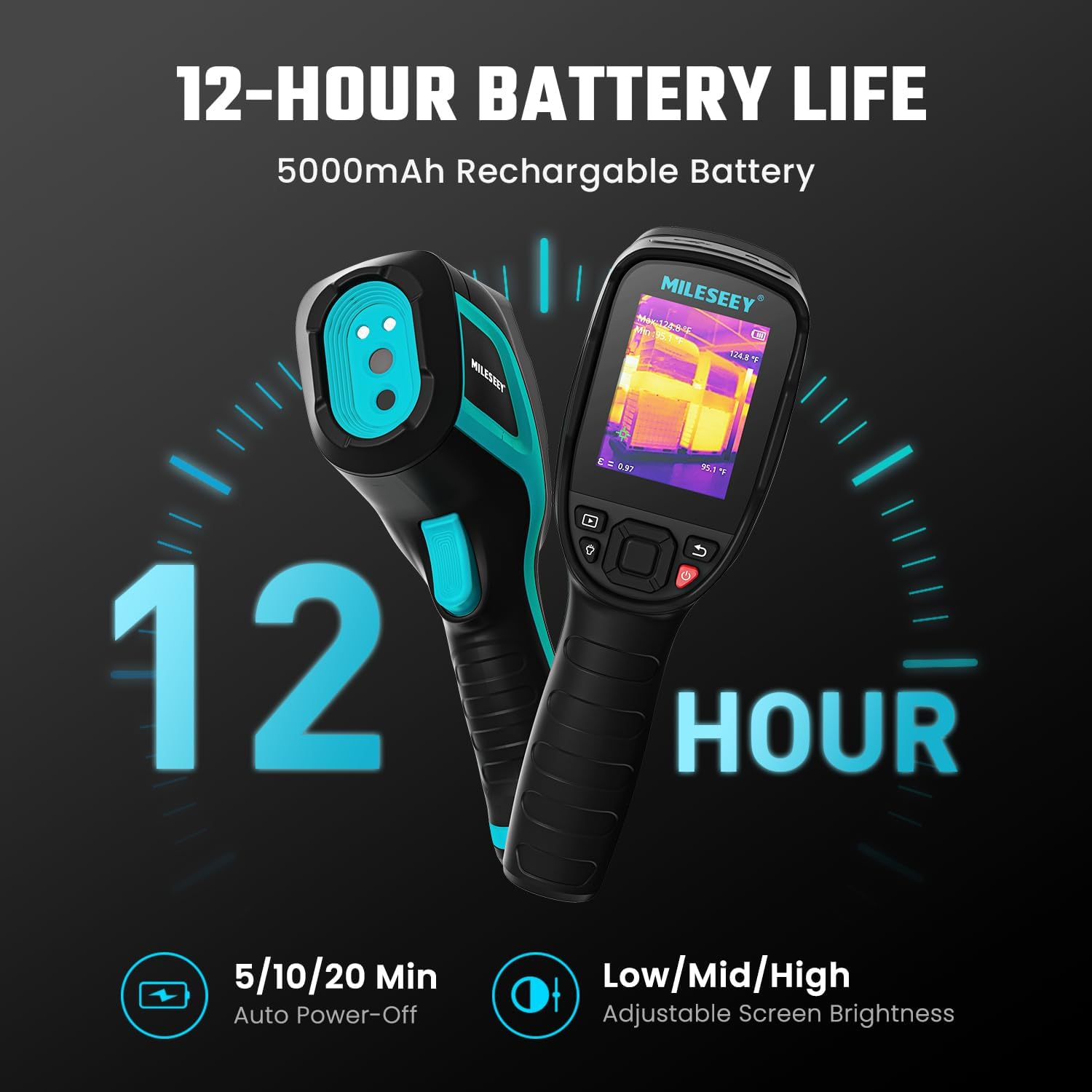 TR256E Thermal Imagers,Mileseey 256 X 192 IR High Resolution Thermal Imaging Camera, Video Recording Supported, Handheld Infrared Camera with 16G Built-In SD Card, Automatic Tracking image number 3