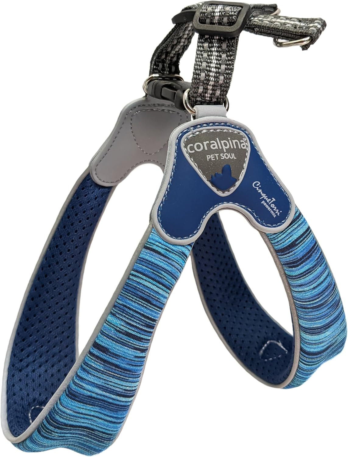 Coralpina - Powermix Harness for Small to Medium Dogs, Soft and Durable, Does Not Harm Hair or Hinder Movement, Yellow Melange, Size 6