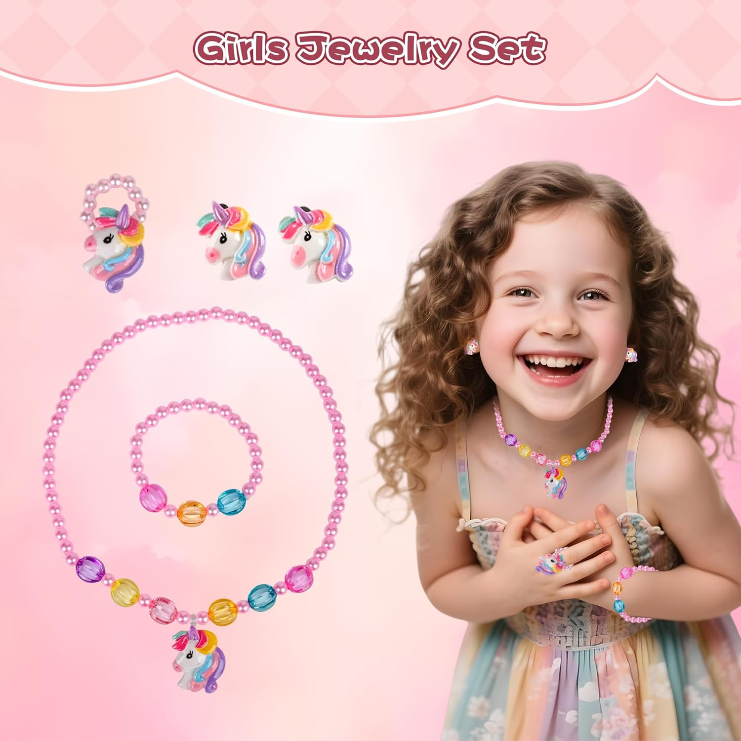 CYZAM Unicorns Gifts for Girls Kids Toys 6 7 8 9 10 Years Old with Water Bottle, Bag, Purse, Plush Diary, Eye Mask, Headband, Pen, Jewelry Set, Teen Girl Birthday Christmas Unicorn Toy image number 2