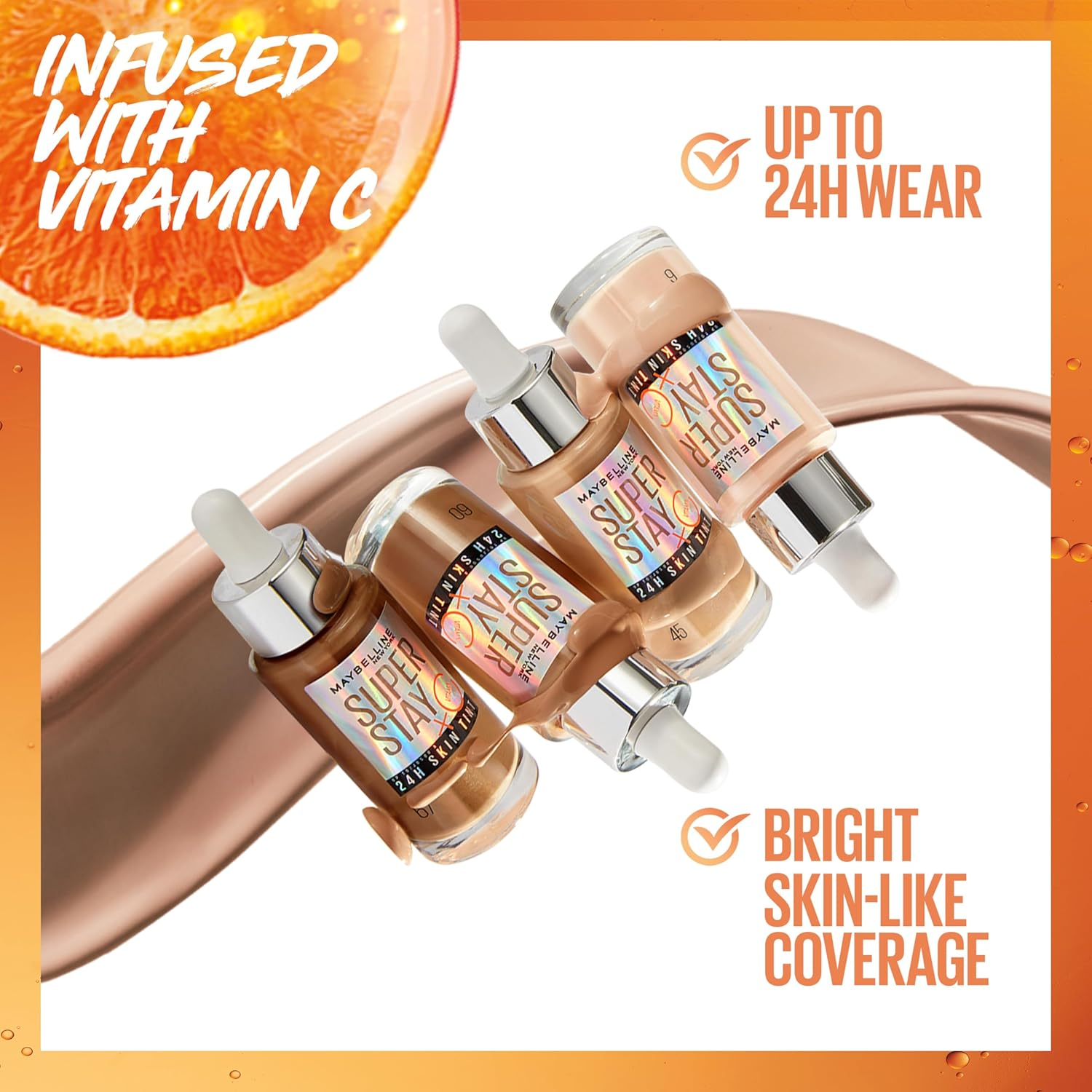 Maybelline New York Superstay 24H Skin Tint Foundation 03, 30 Ml - 21 image number 3