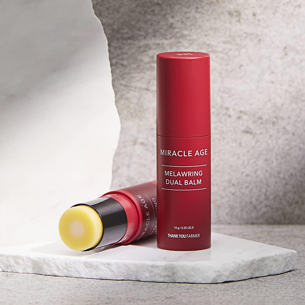 THANKYOU FARMER Miracle Age Melawring Dual Balm, Hyperpigmentation, Korean Eye Cream, Fast-Absorbing Wrinkle Balm Stick, Crows Feet Eye Treatment Product, Fine Lines Lifting 0.35Oz image number 4