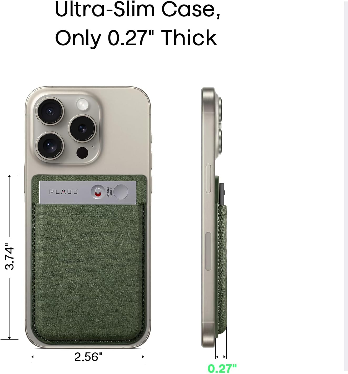 Voice Recorder Carrying Case for Plaud Note Compatible with Plaud Note AI Audio Recorder Portable Protective Case Green image number 1