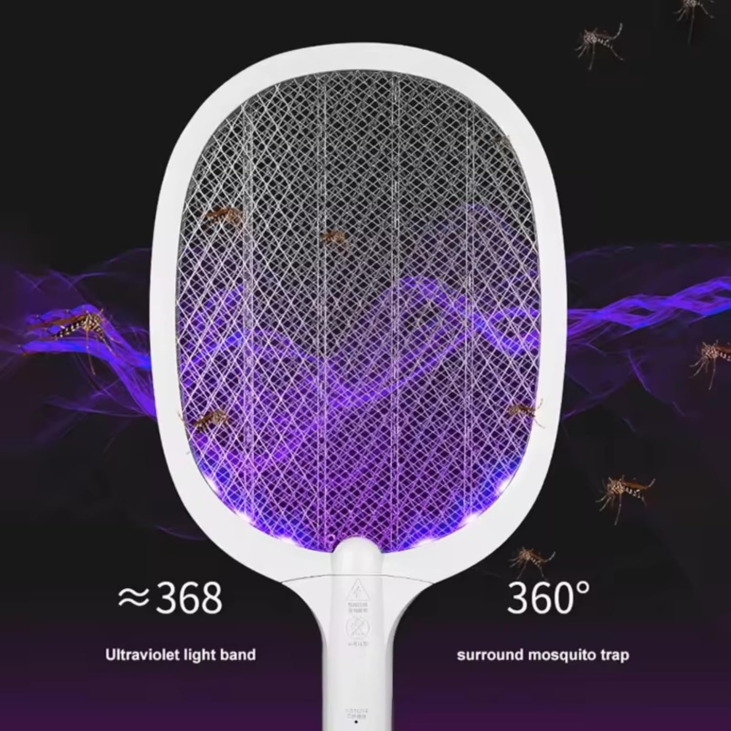 Zapmaster Pro Electric Bug Zapper Racket &ndash; High-Voltage Fly and Mosquito Swatter, Eco-Friendly Handheld Pest Control Racket with Rechargeable Battery for Indoor & Outdoor Use image number 4