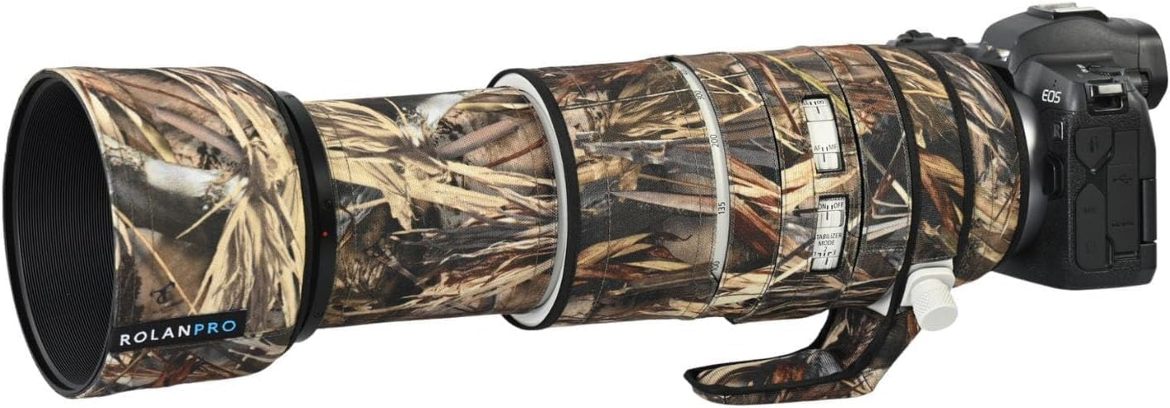 ROLANPRO Waterproof Lens Cover for Canon RF 100-500Mm F/4.5-7.1 L Is USM Camouflage Rain Cover-#10 Tree Waterproof - 28 Wilderness Camo Waterproof image number 2