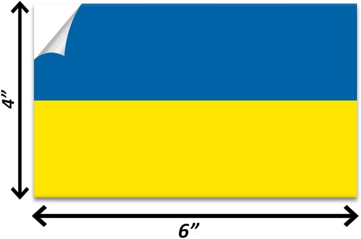 Ukraine Flag Sticker Car Pack of 2 Ukrainian Flag for Car Waterproof Decals Bumper Stickers Window Vinyl UV Laminate Sticker image number 3