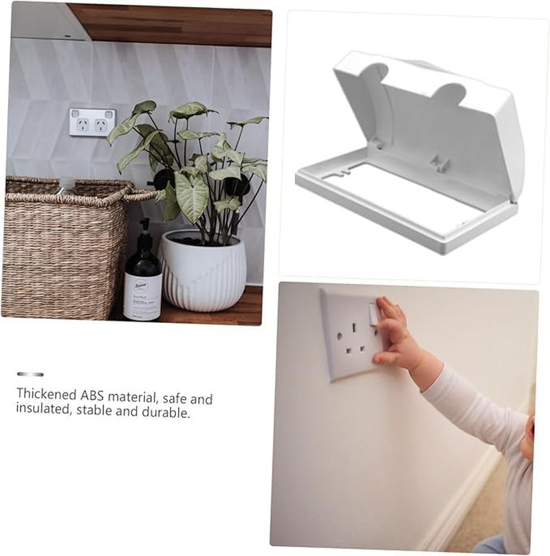 2Pcs Weatherproof in Use Outlet Cover Plug Receptacle Protector for Retrofit Siding Construction White 86 Type image number 1