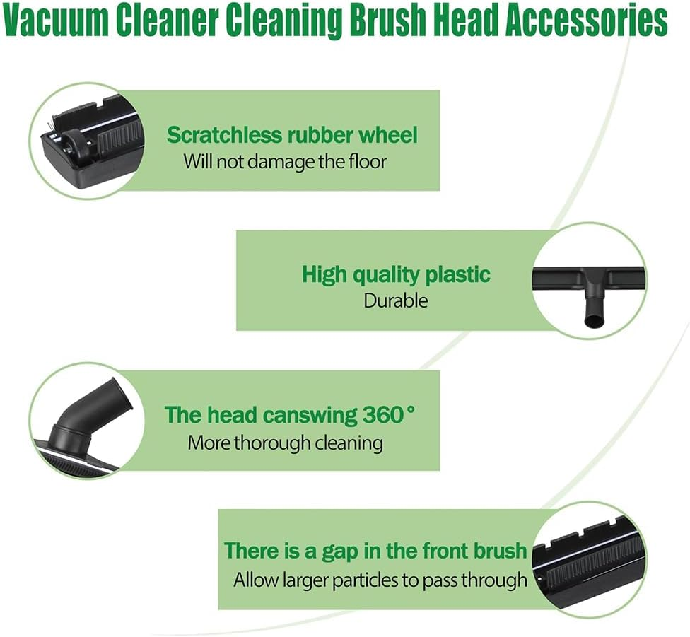 NYGHMY 1 Pcs Household Vacuum Cleaner Accessories Brush Head, Cleaning Tool, Hardwood Floor Brush, Multi-Surface Vacuum Attachments 360 Degrees Swivel Head Hard Floor Brush(Inner Diameter 32Mm) image number 3